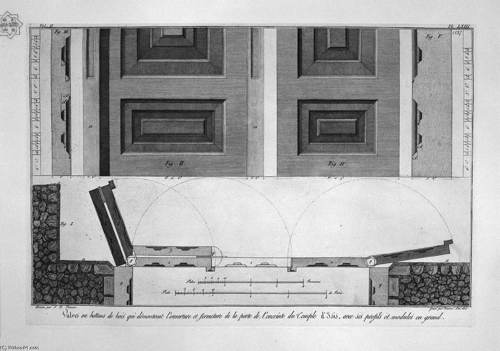 WikiOO.org – 美術百科全書 - 繪畫，作品 Giovanni Battista Piranesi - 几何 样张 上  的 门