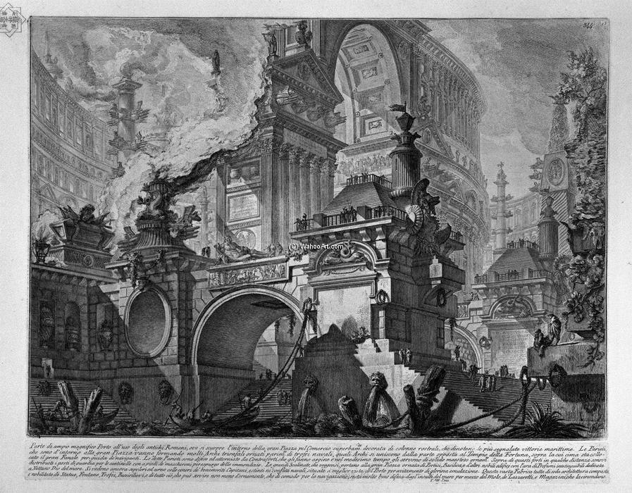 Wikioo.org - The Encyclopedia of Fine Arts - Painting, Artwork by Giovanni Battista Piranesi - Large part of the magnificent doorway