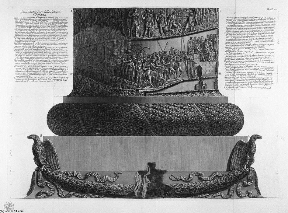 WikiOO.org - Enciklopedija dailės - Tapyba, meno kuriniai Giovanni Battista Piranesi - Pedestal and base of Trajan`s Column