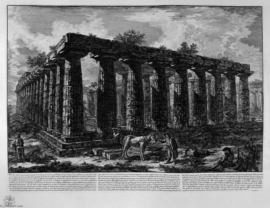 Wikioo.org - The Encyclopedia of Fine Arts - Painting, Artwork by Giovanni Battista Piranesi - View of a colonnade forming a quadrilateral