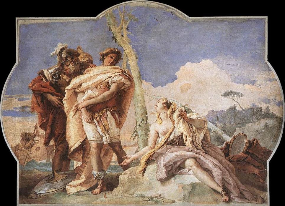 Wikioo.org – La Enciclopedia de las Bellas Artes - Pintura, Obras de arte de Giovanni Battista Tiepolo - Rinaldo Abandonando Armida
