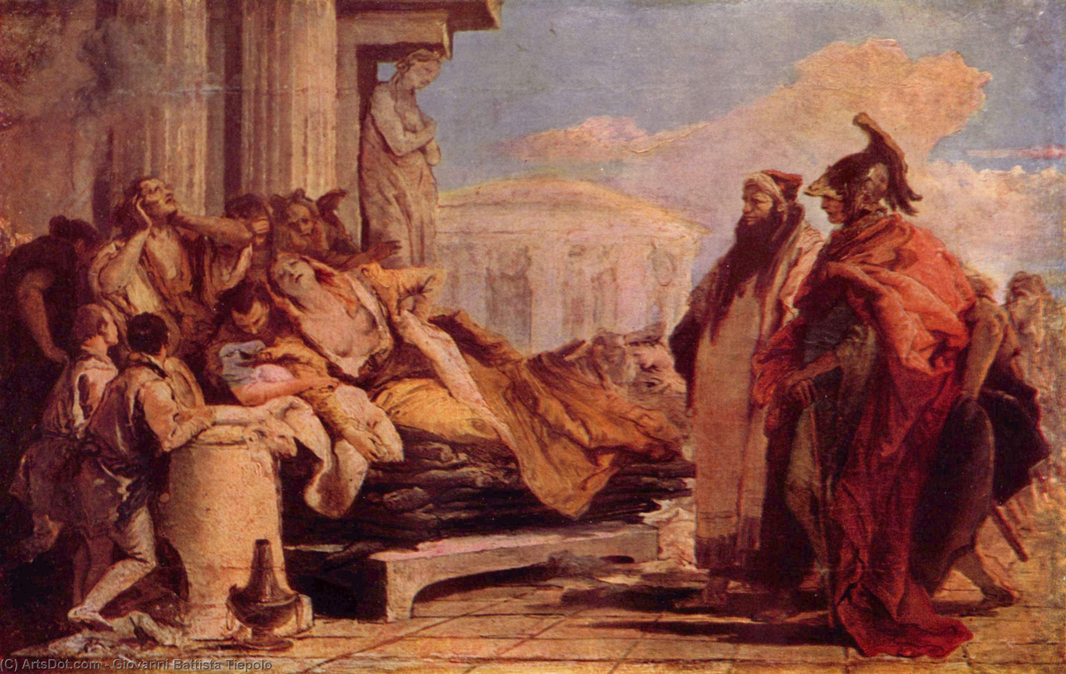 Wikioo.org - The Encyclopedia of Fine Arts - Painting, Artwork by Giovanni Battista Tiepolo - Death of Dido