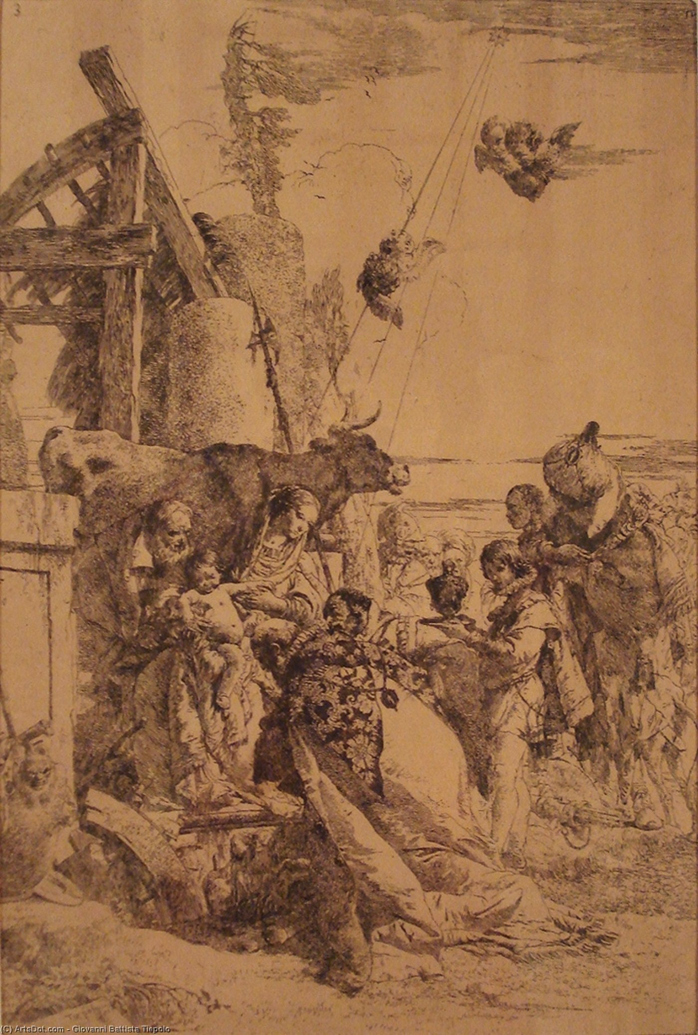 Wikioo.org – L'Encyclopédie des Beaux Arts - Peinture, Oeuvre de Giovanni Battista Tiepolo - nativité de jésus