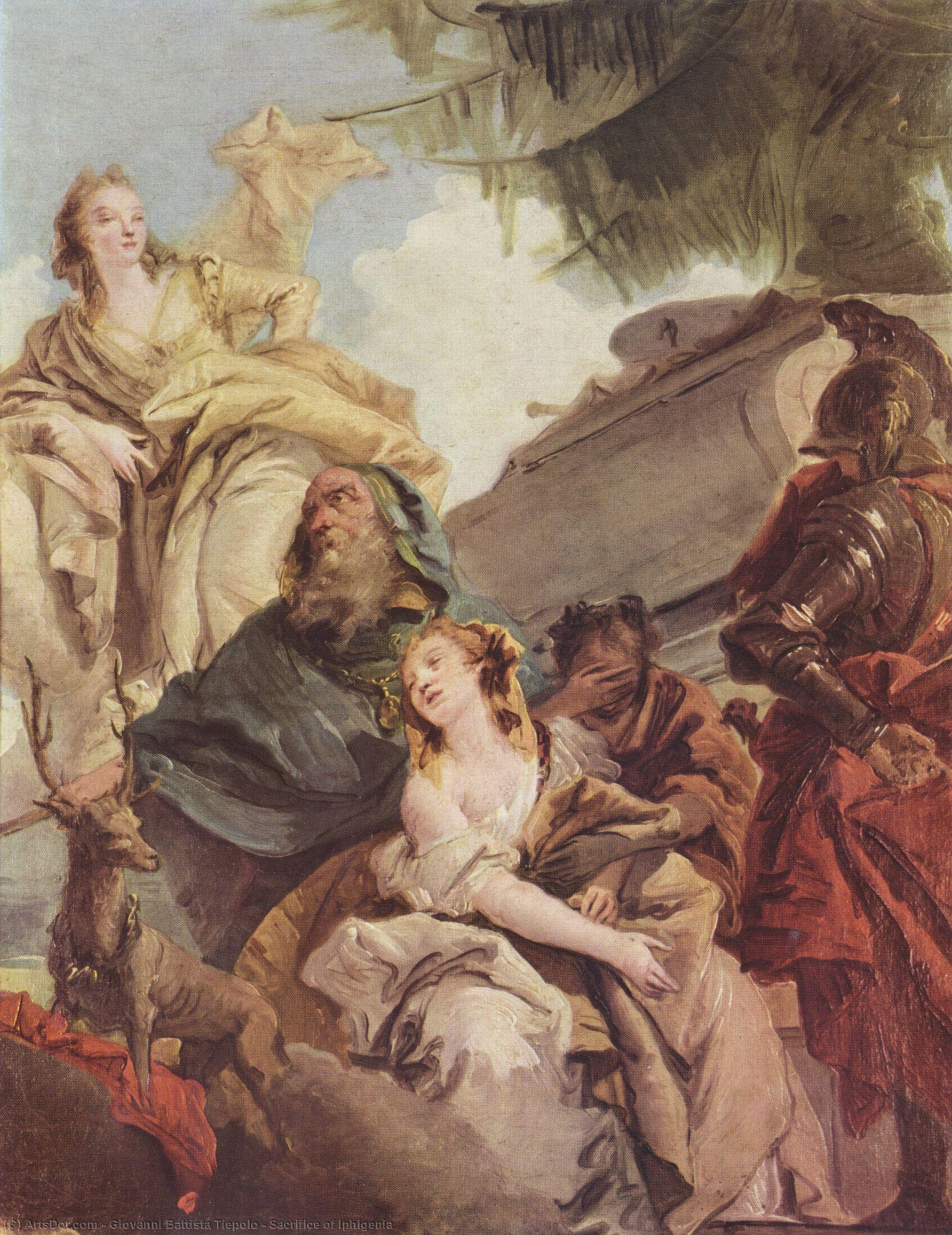 Wikoo.org - موسوعة الفنون الجميلة - اللوحة، العمل الفني Giovanni Battista Tiepolo - Sacrifice of Iphigenia