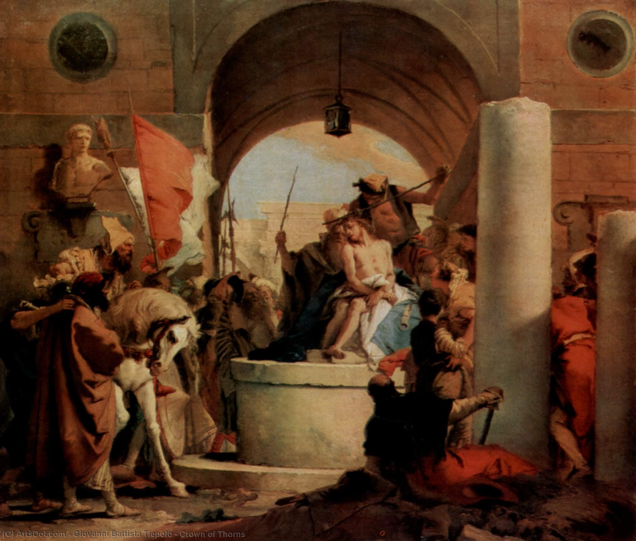 Wikioo.org - Die Enzyklopädie bildender Kunst - Malerei, Kunstwerk von Giovanni Battista Tiepolo - krone von dornen