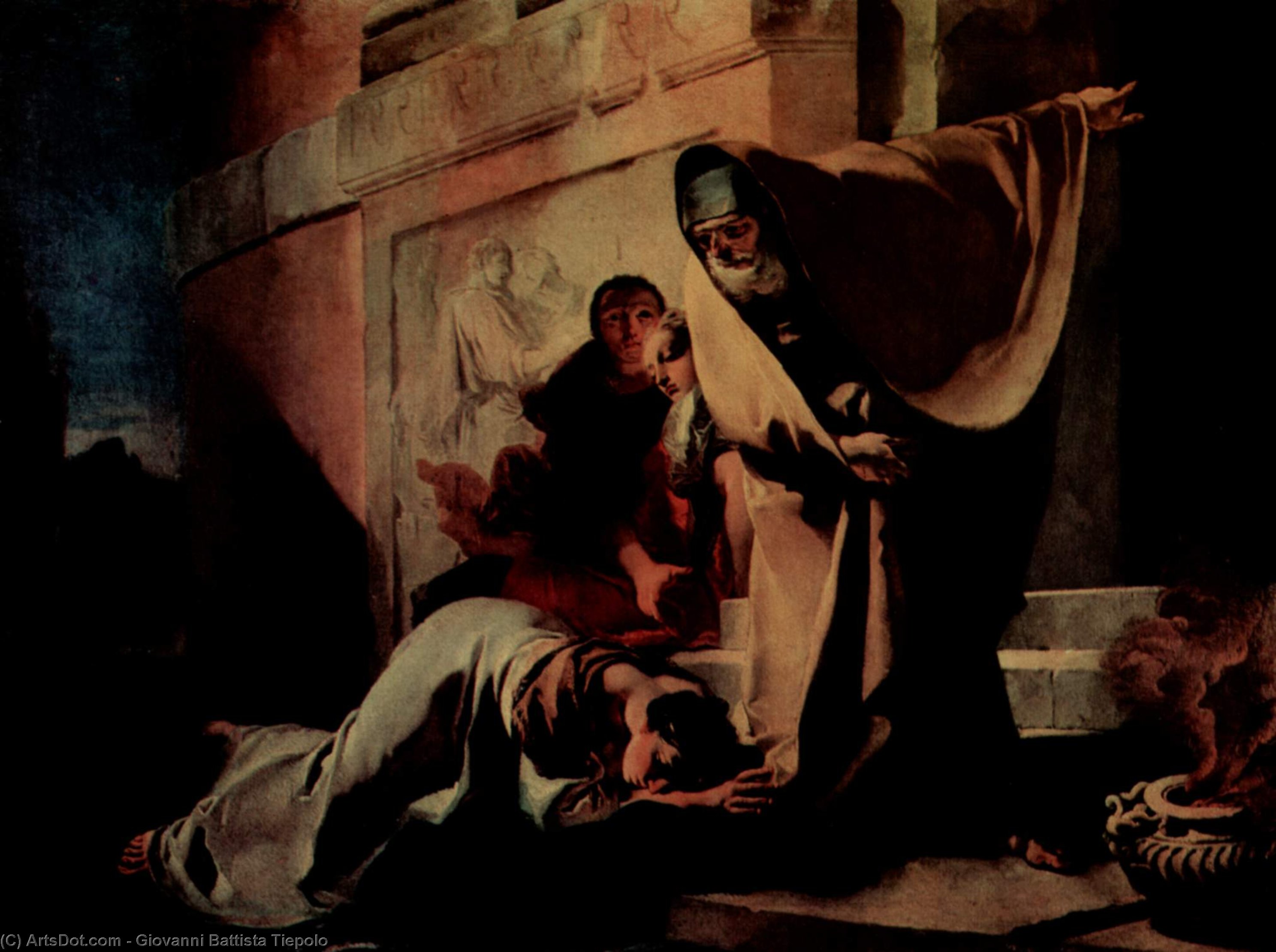 WikiOO.org – 美術百科全書 - 繪畫，作品 Giovanni Battista Tiepolo - 夏甲的赖账