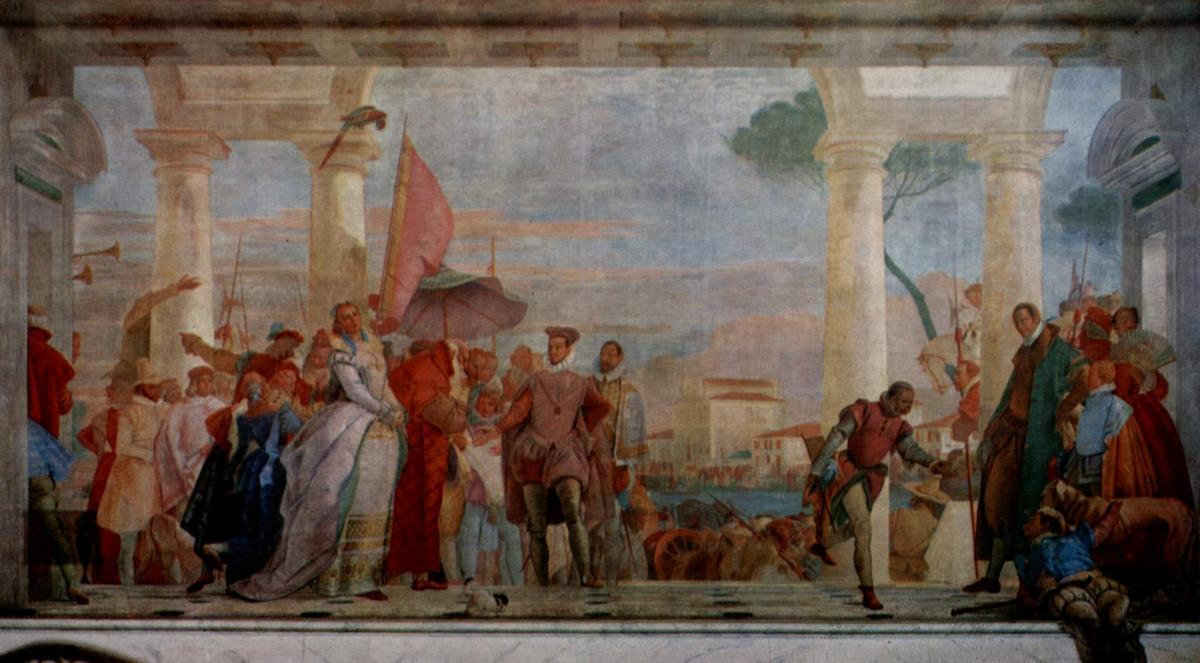 WikiOO.org - Енциклопедия за изящни изкуства - Живопис, Произведения на изкуството Giovanni Battista Tiepolo - The reception of Henry III