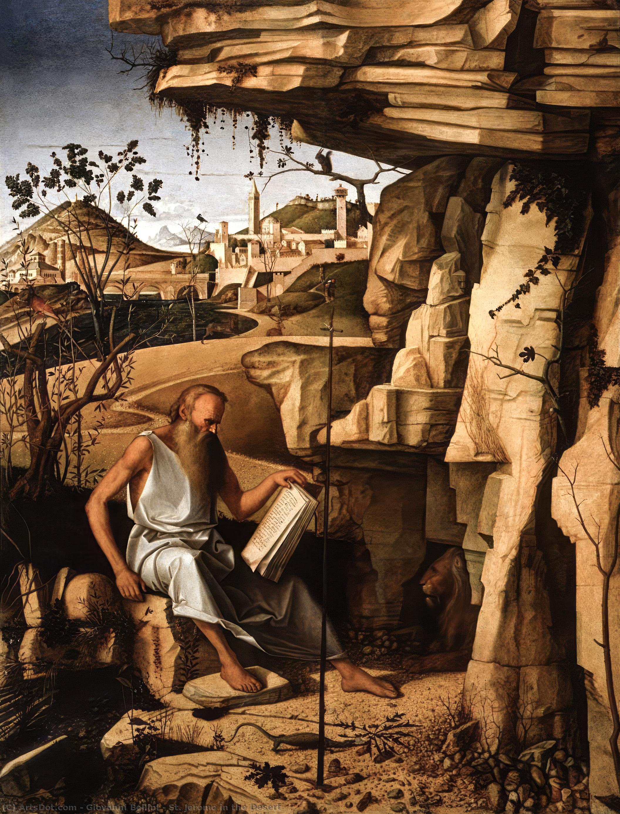 Wikioo.org - The Encyclopedia of Fine Arts - Painting, Artwork by Giovanni Bellini - St. Jerome in the Desert