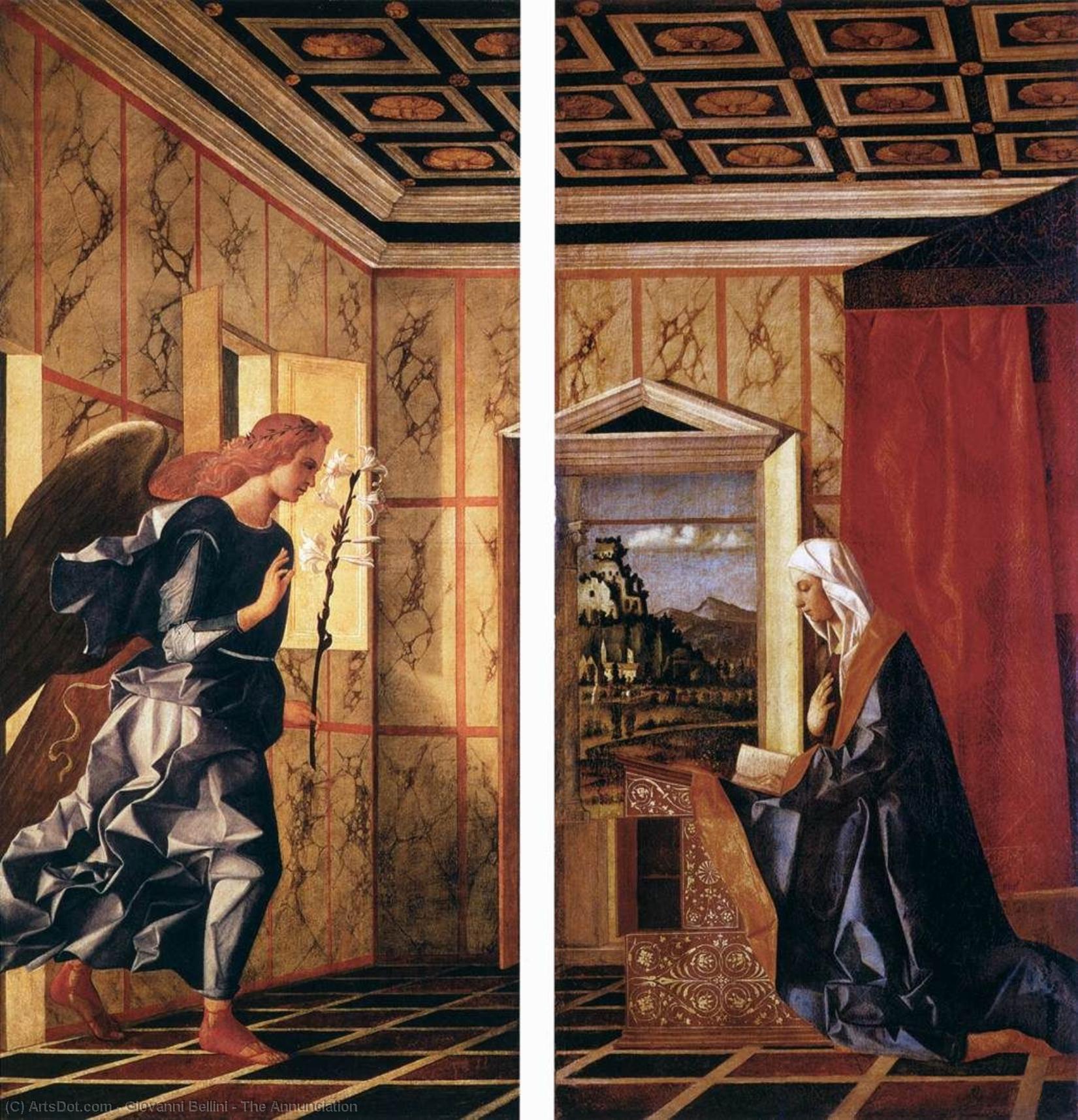 WikiOO.org – 美術百科全書 - 繪畫，作品 Giovanni Bellini - 报喜