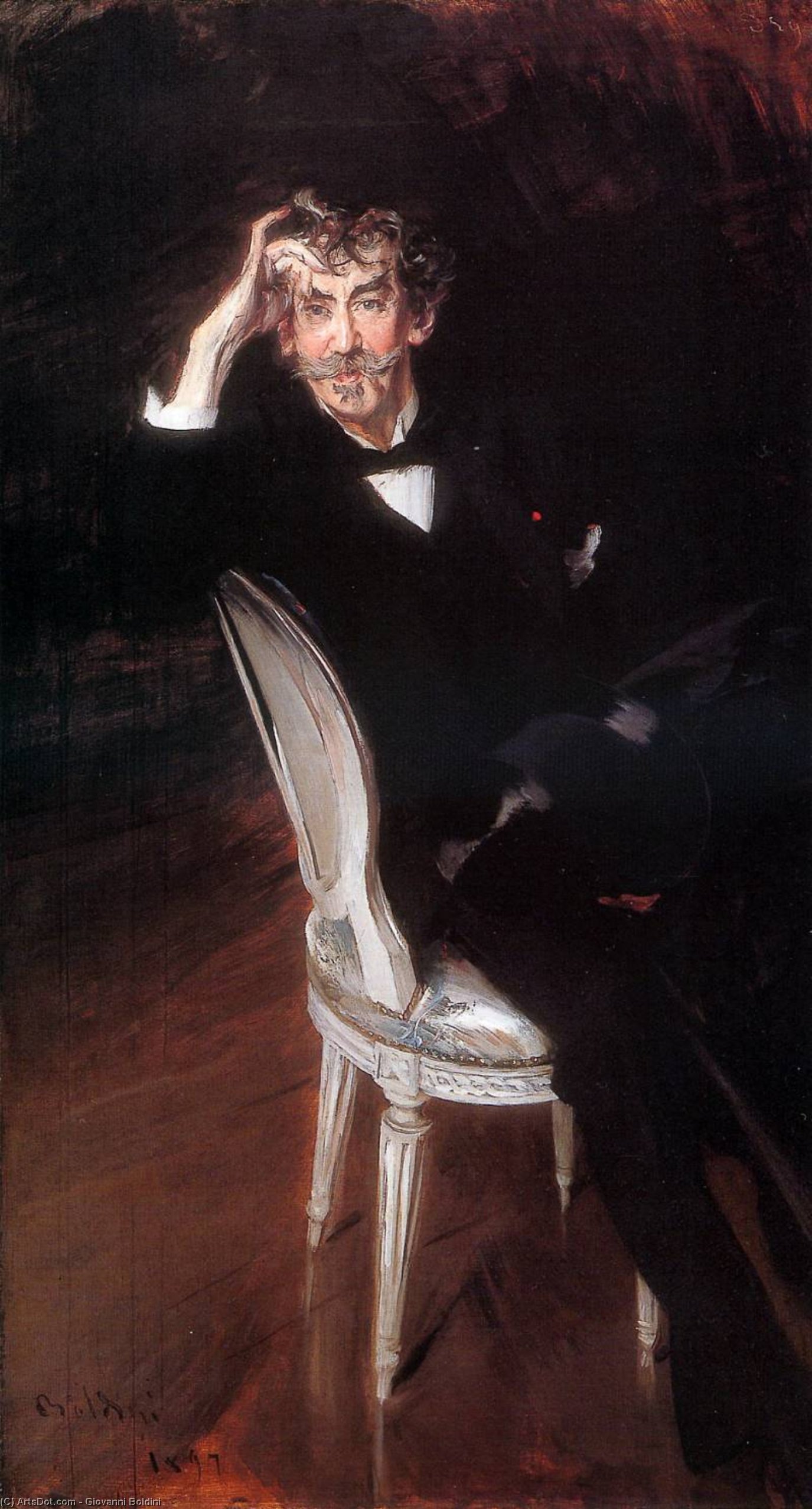 Wikioo.org - The Encyclopedia of Fine Arts - Painting, Artwork by Giovanni Boldini - Portrait of James Abbott McNeil Whistler