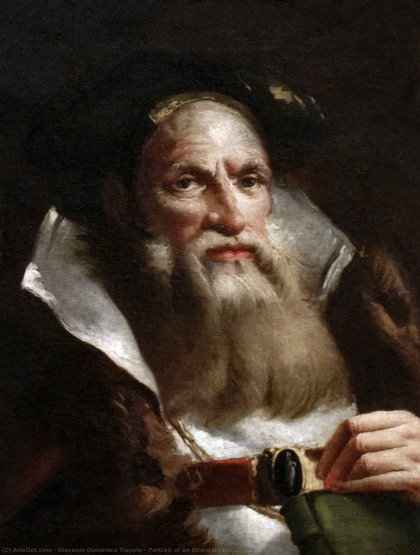 WikiOO.org - دایره المعارف هنرهای زیبا - نقاشی، آثار هنری Giovanni Domenico Tiepolo - Portrait of an Oriental Philosopher