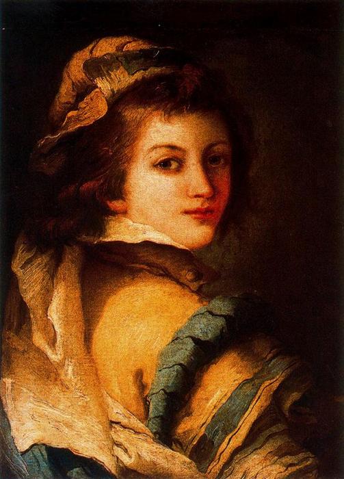 Wikioo.org - The Encyclopedia of Fine Arts - Painting, Artwork by Giovanni Domenico Tiepolo - Portrait of a Page Boy