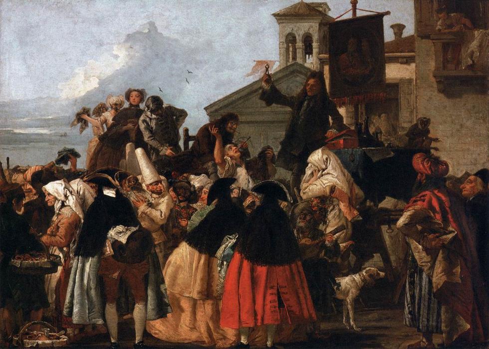 WikiOO.org - Εγκυκλοπαίδεια Καλών Τεχνών - Ζωγραφική, έργα τέχνης Giovanni Domenico Tiepolo - The Tooth Extractor