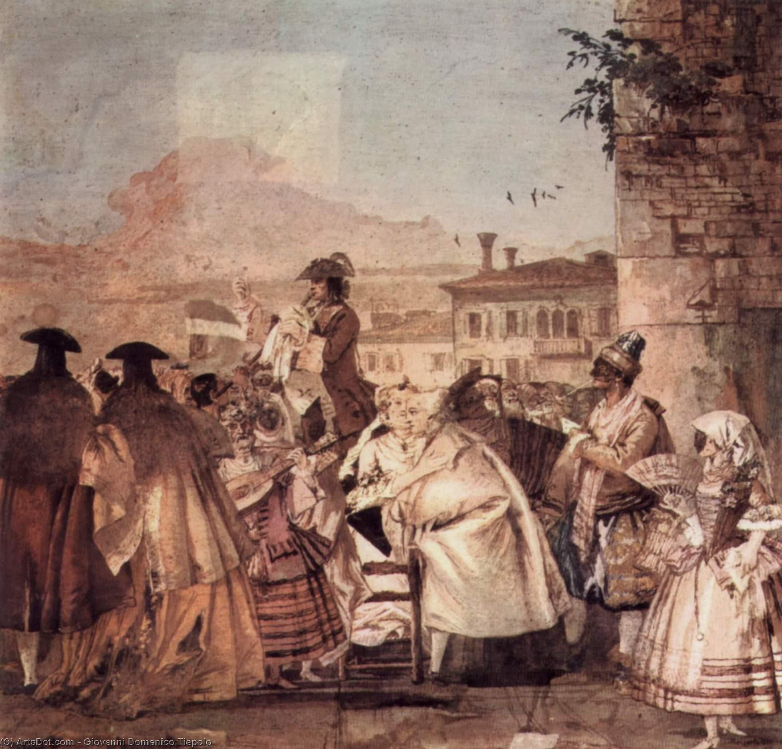 Wikioo.org - สารานุกรมวิจิตรศิลป์ - จิตรกรรม Giovanni Domenico Tiepolo - The barker