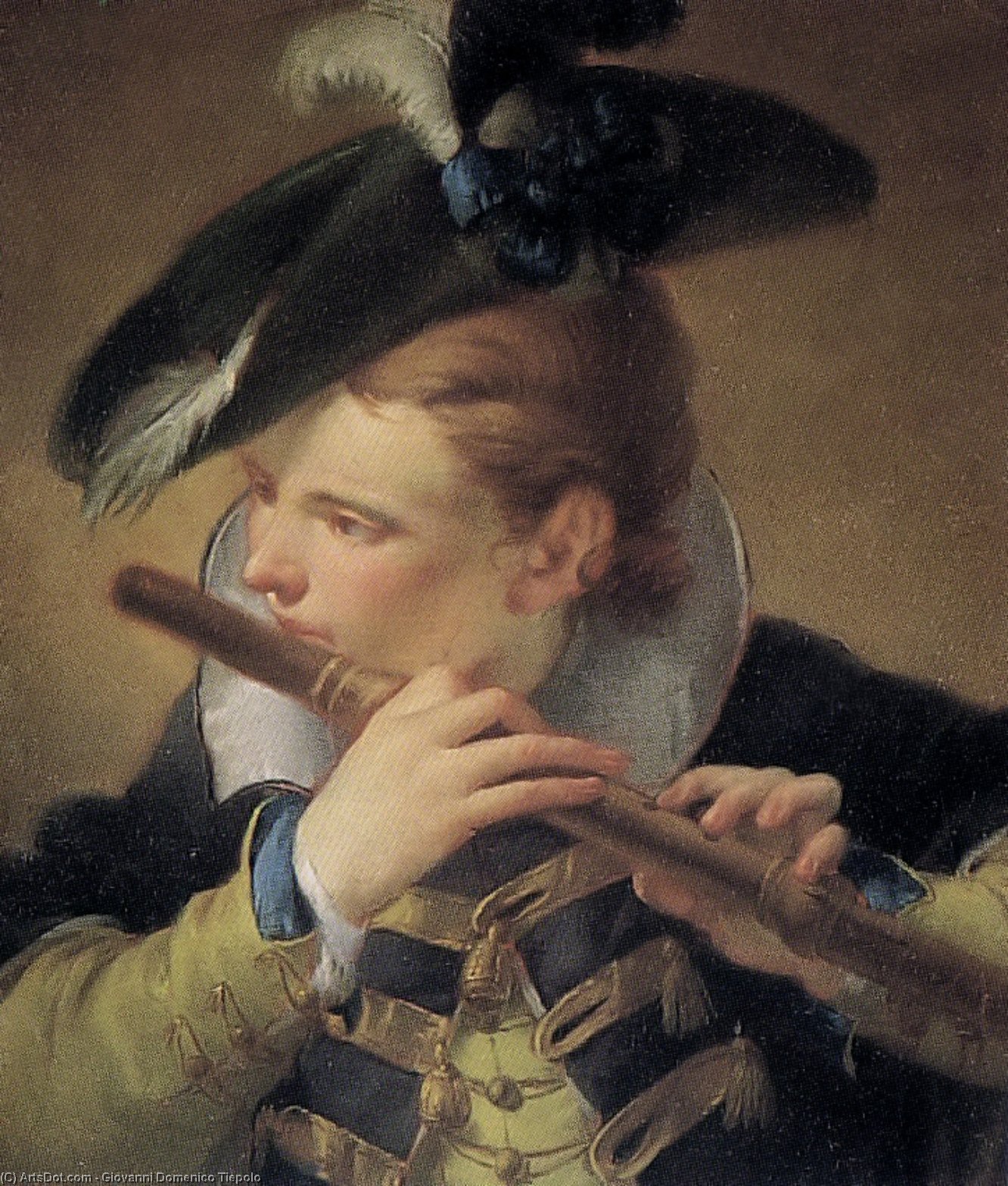 Wikoo.org - موسوعة الفنون الجميلة - اللوحة، العمل الفني Giovanni Domenico Tiepolo - The Piper