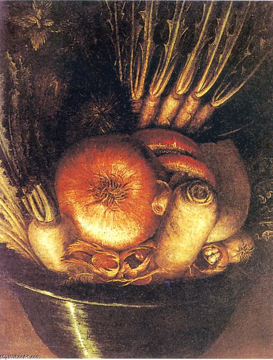Wikioo.org - The Encyclopedia of Fine Arts - Painting, Artwork by Giuseppe Arcimboldo - The Vegetable Bowl