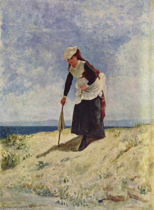 Wikioo.org - The Encyclopedia of Fine Arts - Painting, Artwork by Giuseppe De Nittis - Woman on the Beach