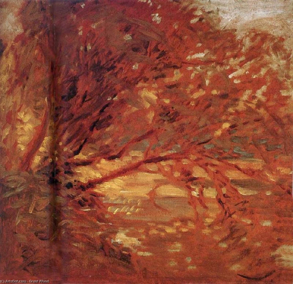 WikiOO.org - Encyclopedia of Fine Arts - Maleri, Artwork Grant Wood - Osier