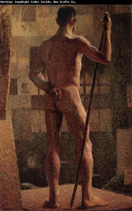 WikiOO.org - Encyclopedia of Fine Arts - Maleri, Artwork Grant Wood - The Spotted Man