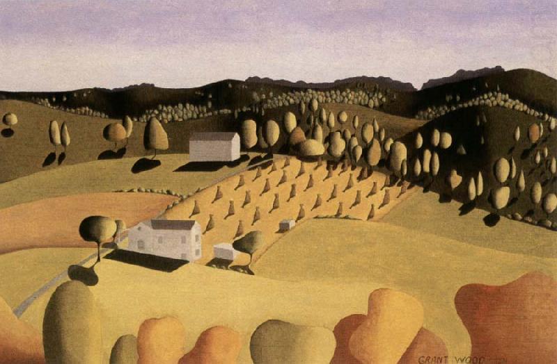 WikiOO.org - Encyclopedia of Fine Arts - Maalaus, taideteos Grant Wood - Some of corn