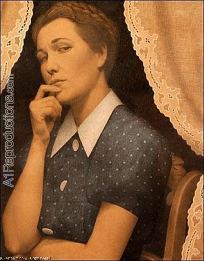 Wikioo.org - The Encyclopedia of Fine Arts - Painting, Artwork by Grant Wood - The Perfectionist