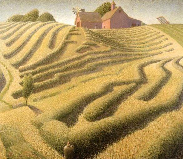 Wikioo.org - The Encyclopedia of Fine Arts - Painting, Artwork by Grant Wood - Haying