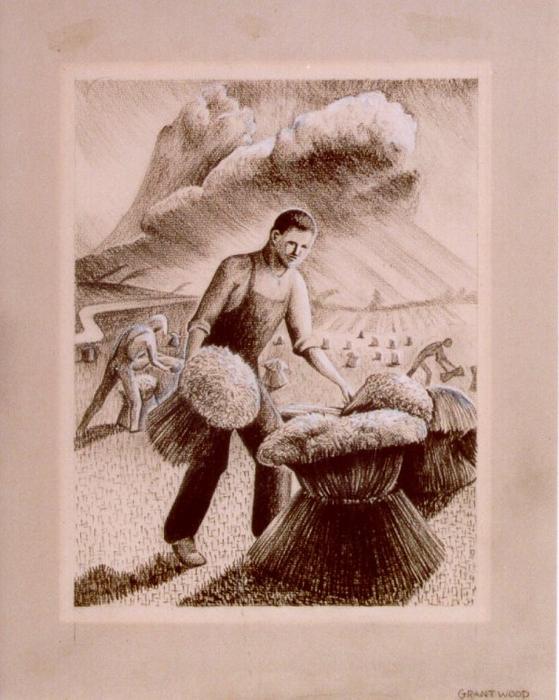 Wikioo.org – L'Enciclopedia delle Belle Arti - Pittura, Opere di Grant Wood - avvicinando tempesta