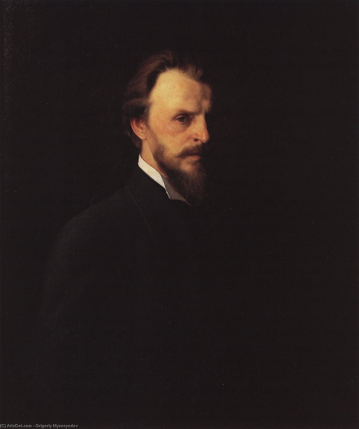 Wikioo.org - The Encyclopedia of Fine Arts - Painting, Artwork by Grigoriy Myasoyedov - Self-Portrait