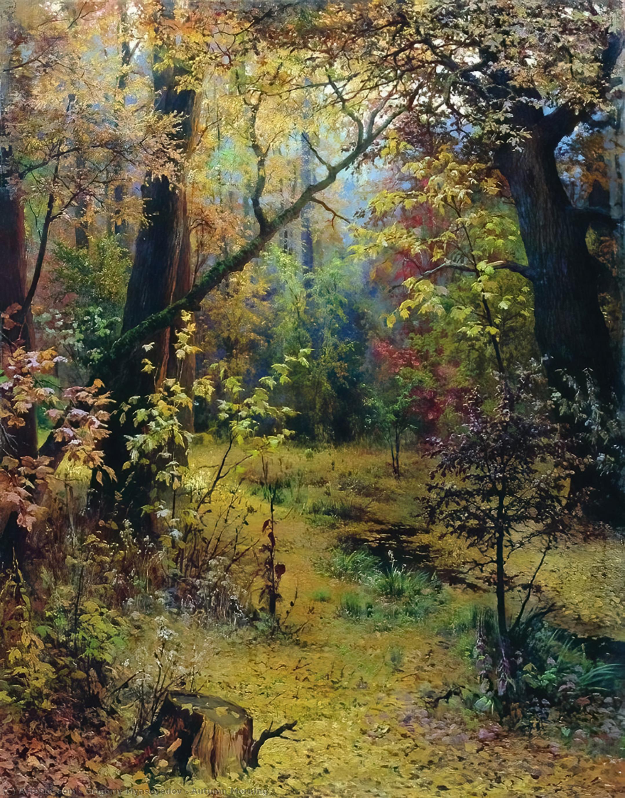 Wikioo.org - The Encyclopedia of Fine Arts - Painting, Artwork by Grigoriy Myasoyedov - Autumn Morning