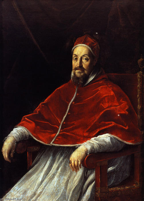 Wikioo.org - The Encyclopedia of Fine Arts - Painting, Artwork by Reni Guido (Le Guide) - Portrait of Pope Gregory XV