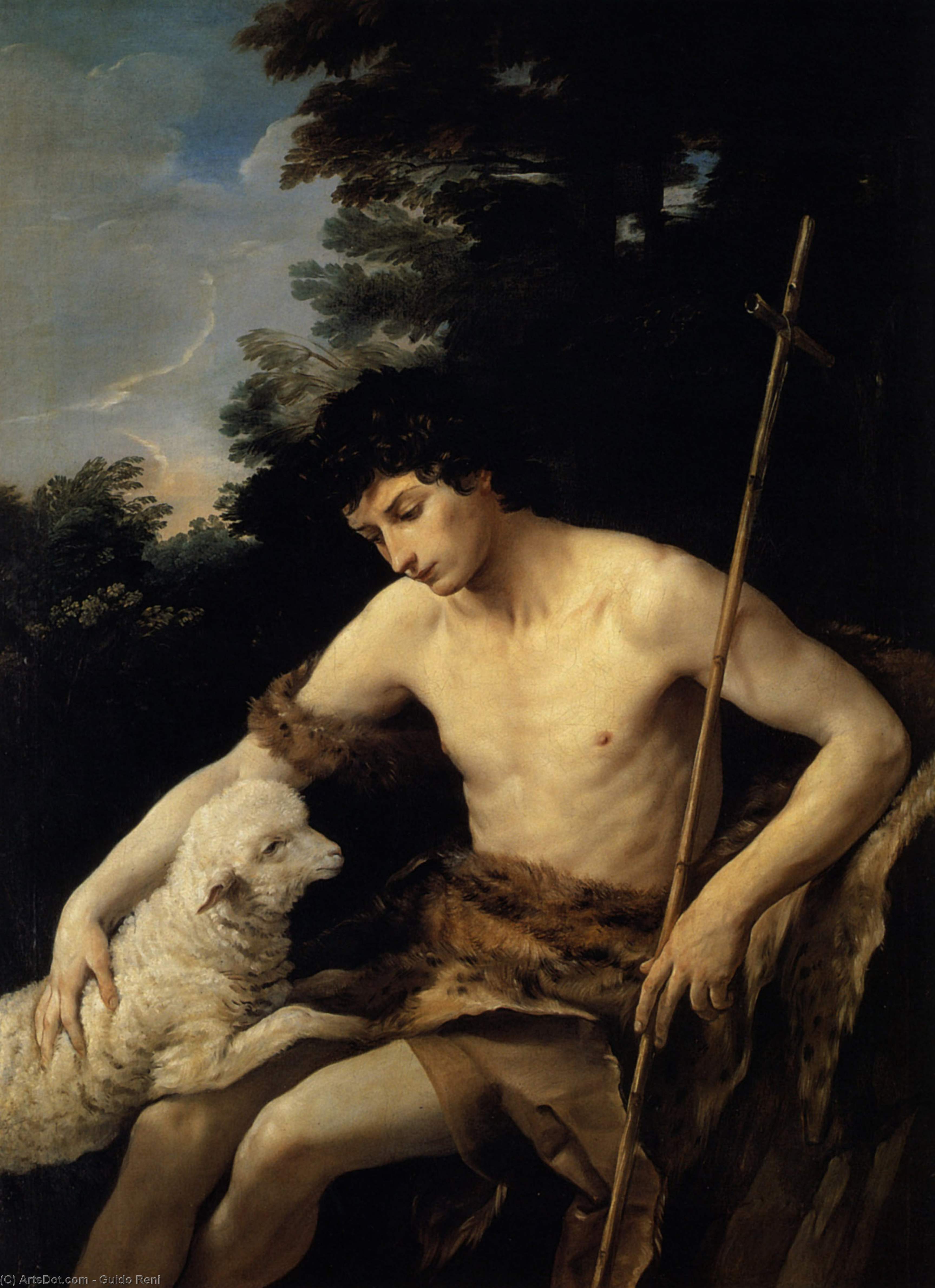 Wikioo.org - The Encyclopedia of Fine Arts - Painting, Artwork by Reni Guido (Le Guide) - St. John the Baptist in the Wilderness