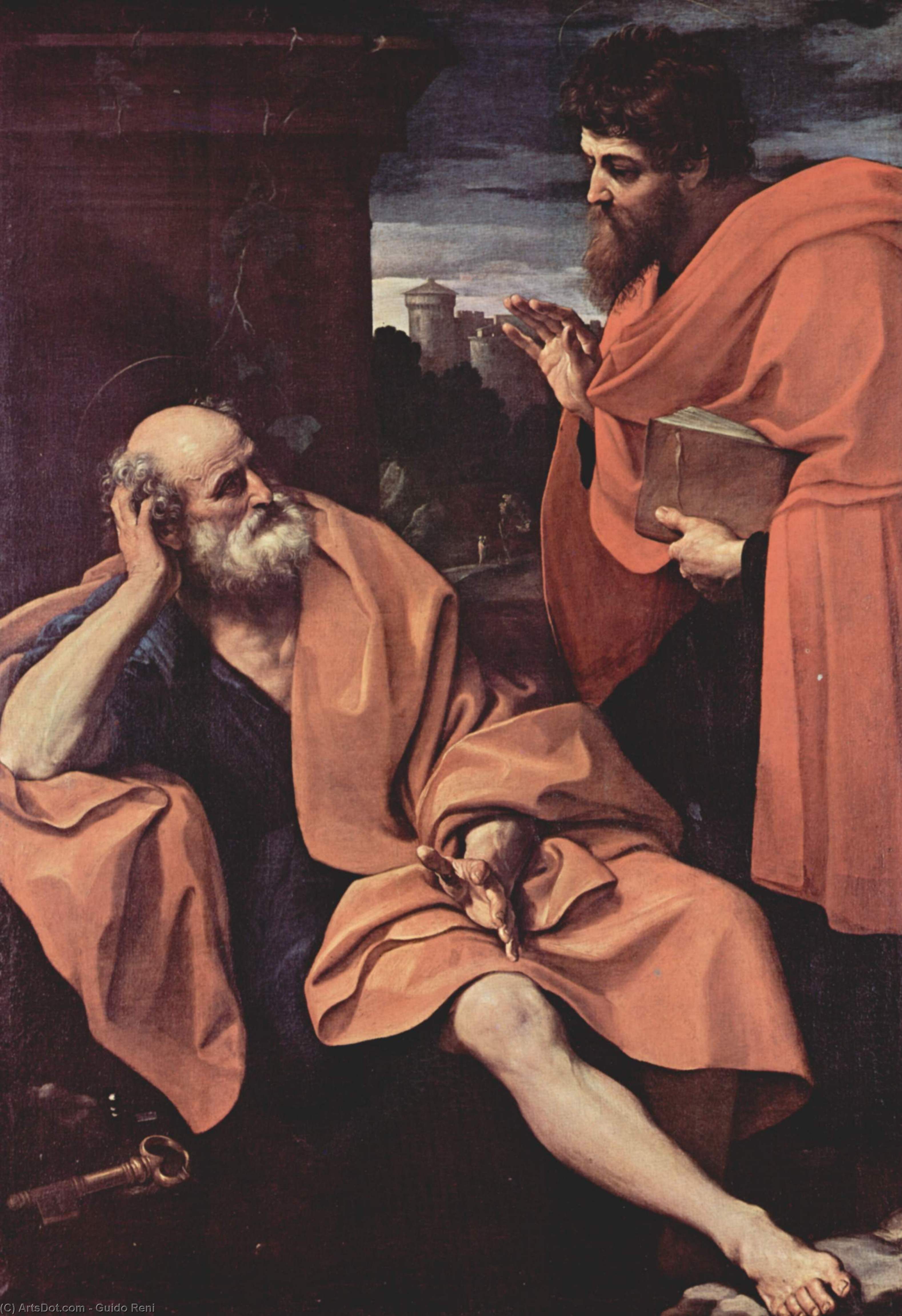 WikiOO.org - 백과 사전 - 회화, 삽화 Reni Guido (Le Guide) - St. Peter and St. Paul