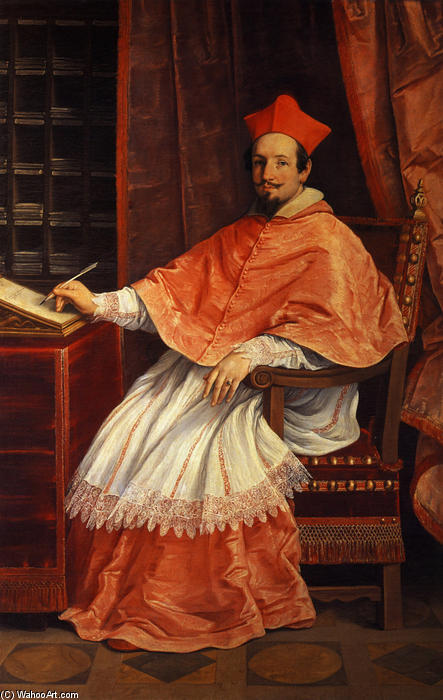 Wikioo.org - The Encyclopedia of Fine Arts - Painting, Artwork by Reni Guido (Le Guide) - Portrait of Cardinal Bernardino Spada