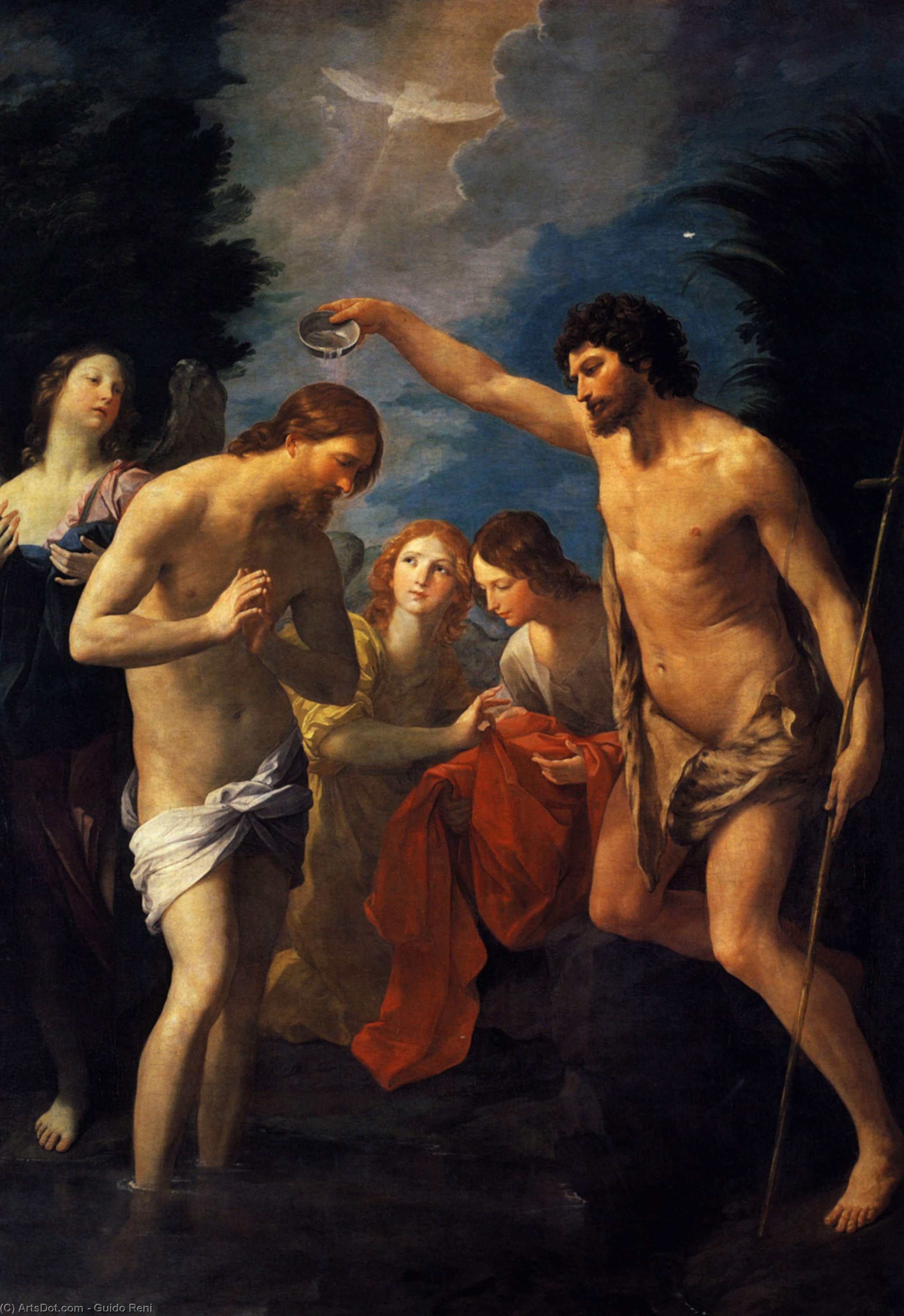 Wikioo.org - The Encyclopedia of Fine Arts - Painting, Artwork by Reni Guido (Le Guide) - The Baptism of Christ