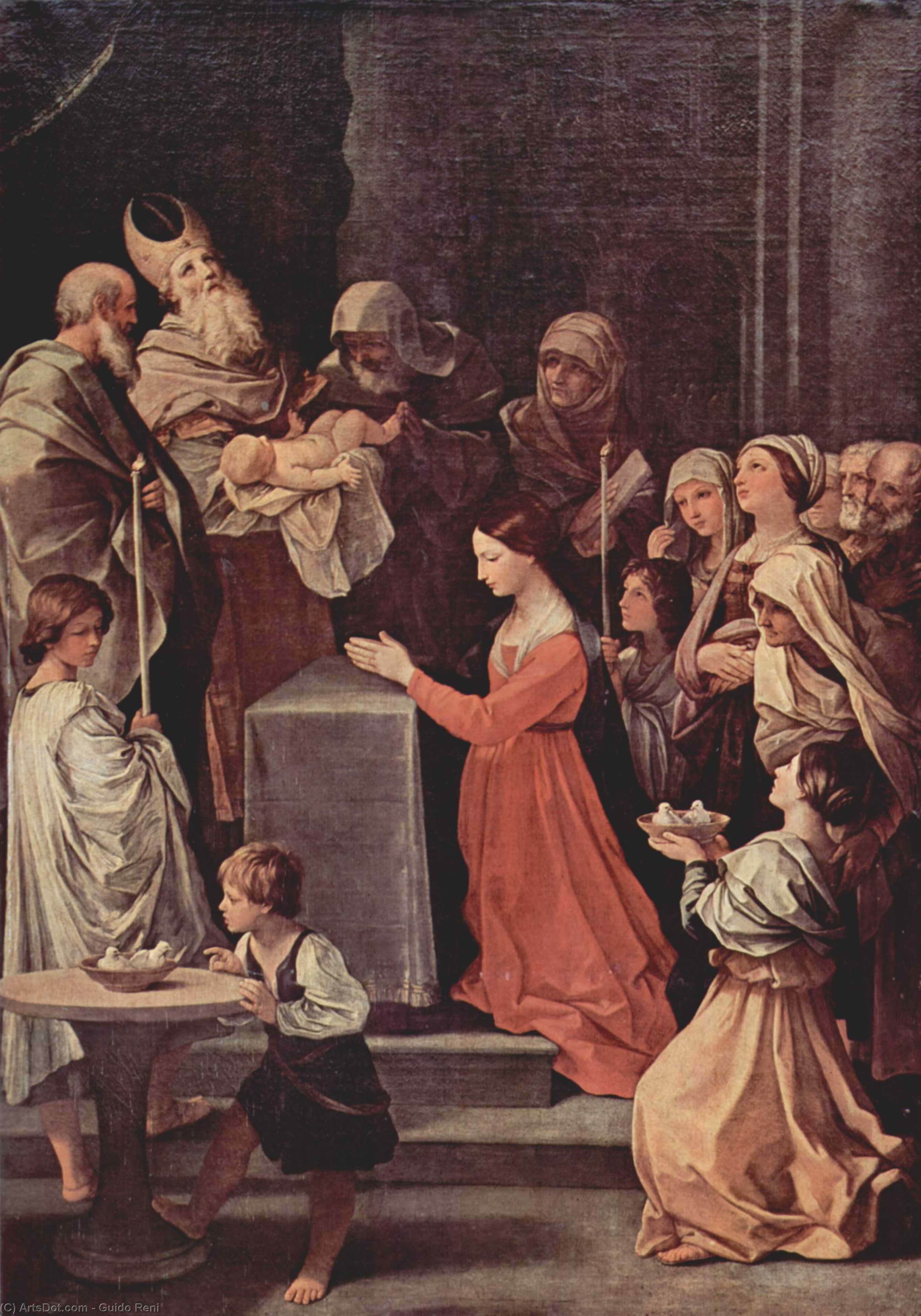 WikiOO.org - Enciclopédia das Belas Artes - Pintura, Arte por Reni Guido (Le Guide) - The purification of the Virgin