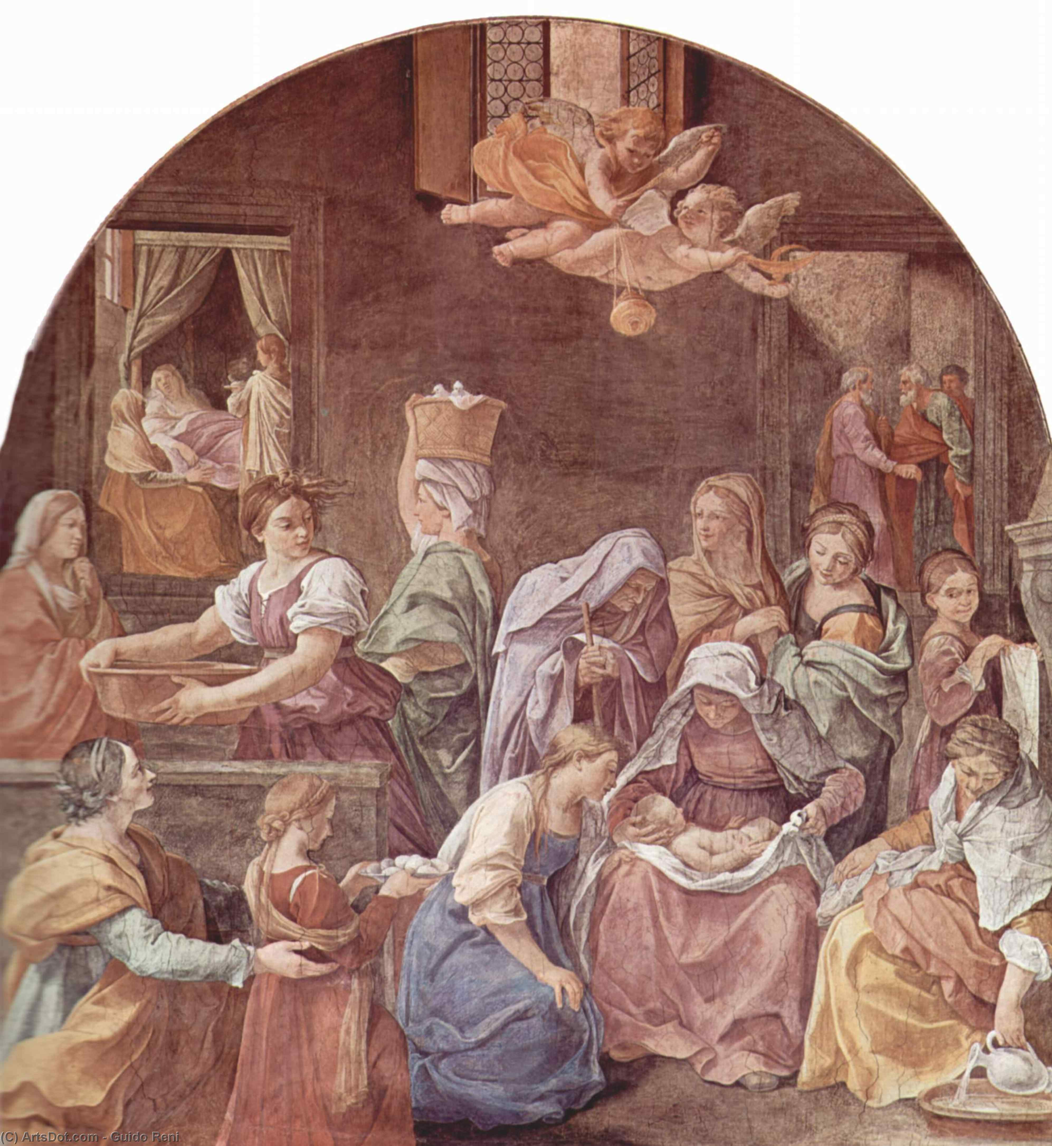 WikiOO.org - Enciclopedia of Fine Arts - Pictura, lucrări de artă Reni Guido (Le Guide) - Mary's Birth