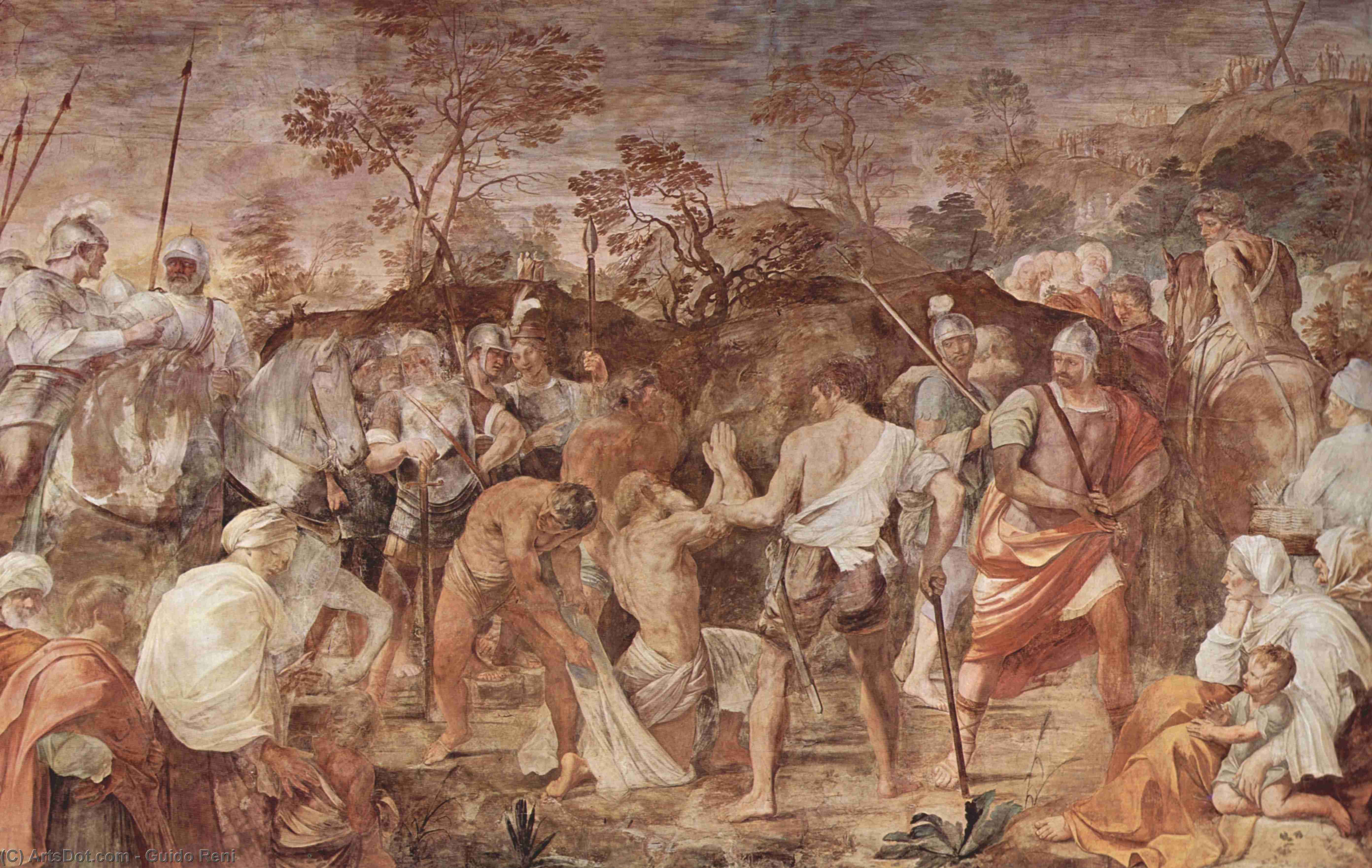 Wikioo.org - Bách khoa toàn thư về mỹ thuật - Vẽ tranh, Tác phẩm nghệ thuật Reni Guido (Le Guide) - Martyrdom of St. Andrew (introduction to the Crucifixion)