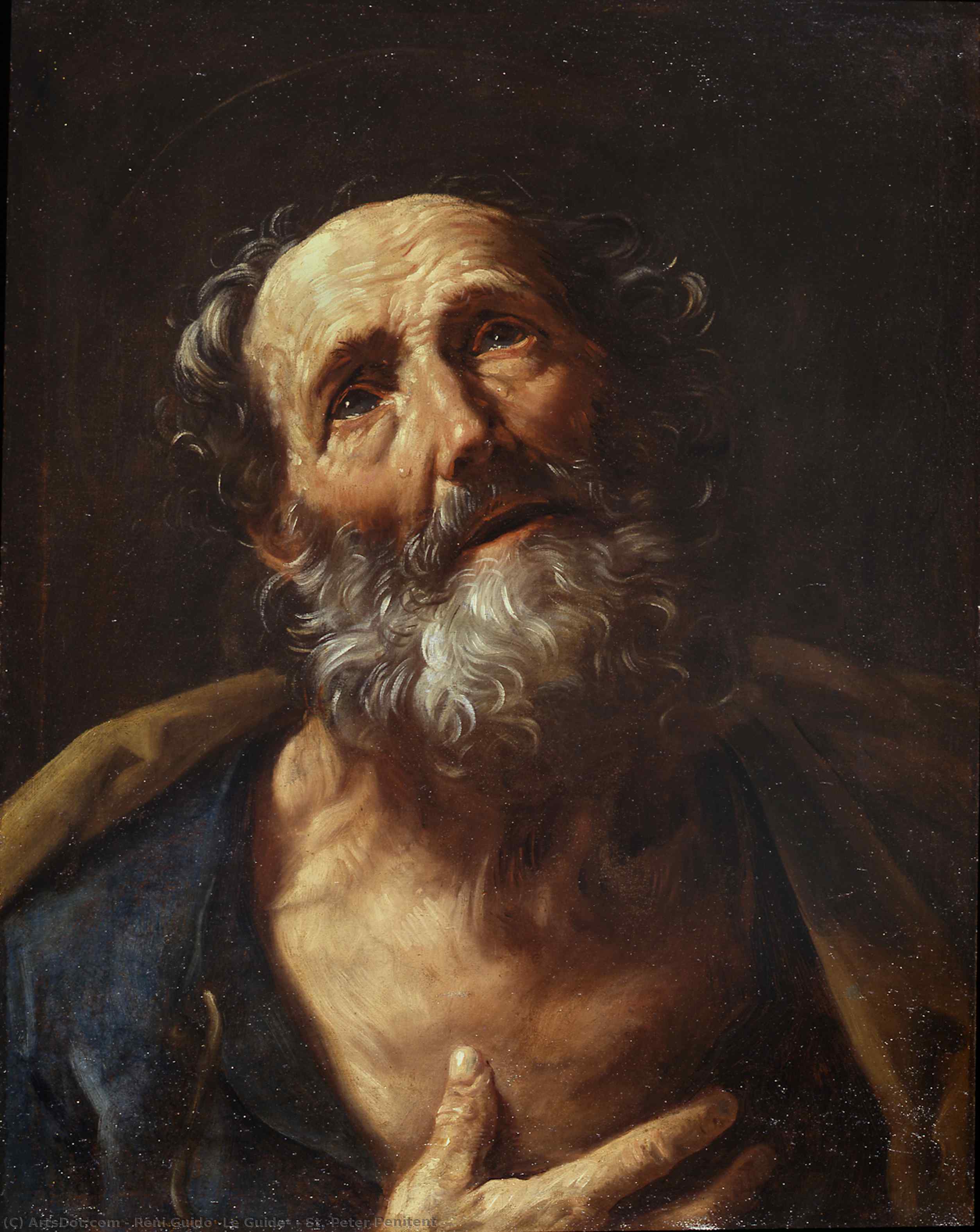 WikiOO.org - Encyclopedia of Fine Arts - Målning, konstverk Reni Guido (Le Guide) - St. Peter Penitent