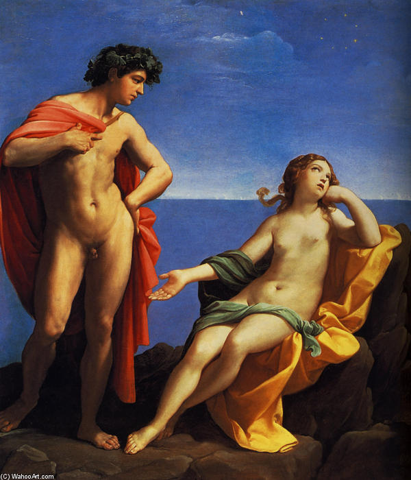 Wikioo.org - Bách khoa toàn thư về mỹ thuật - Vẽ tranh, Tác phẩm nghệ thuật Reni Guido (Le Guide) - Bacchus and Ariadne