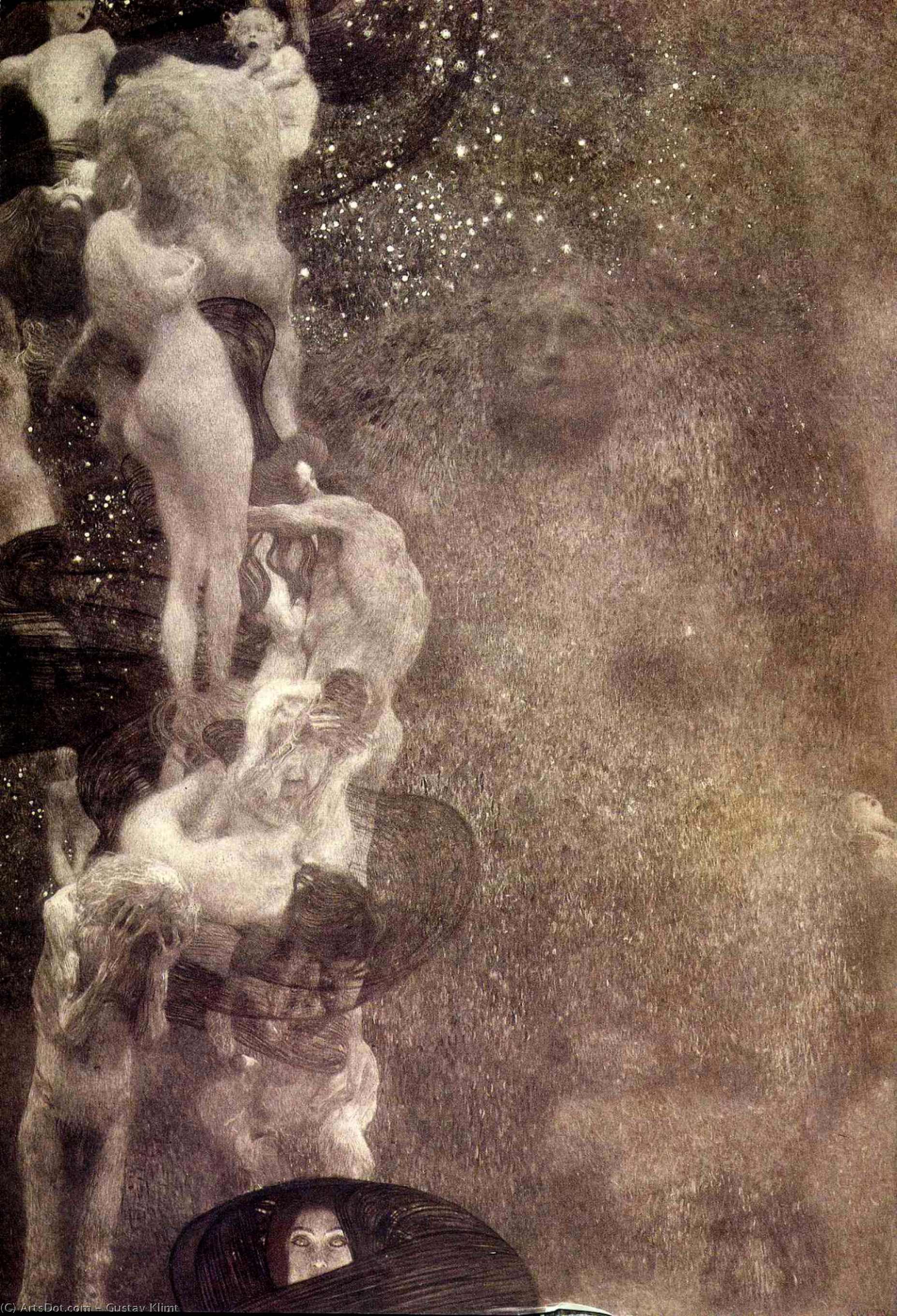 WikiOO.org - Энциклопедия изобразительного искусства - Живопись, Картины  Gustav Klimt - Философия ( конечное состояние )