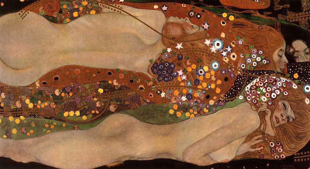 Wikioo.org - Bách khoa toàn thư về mỹ thuật - Vẽ tranh, Tác phẩm nghệ thuật Gustav Klimt - Water Snakes II