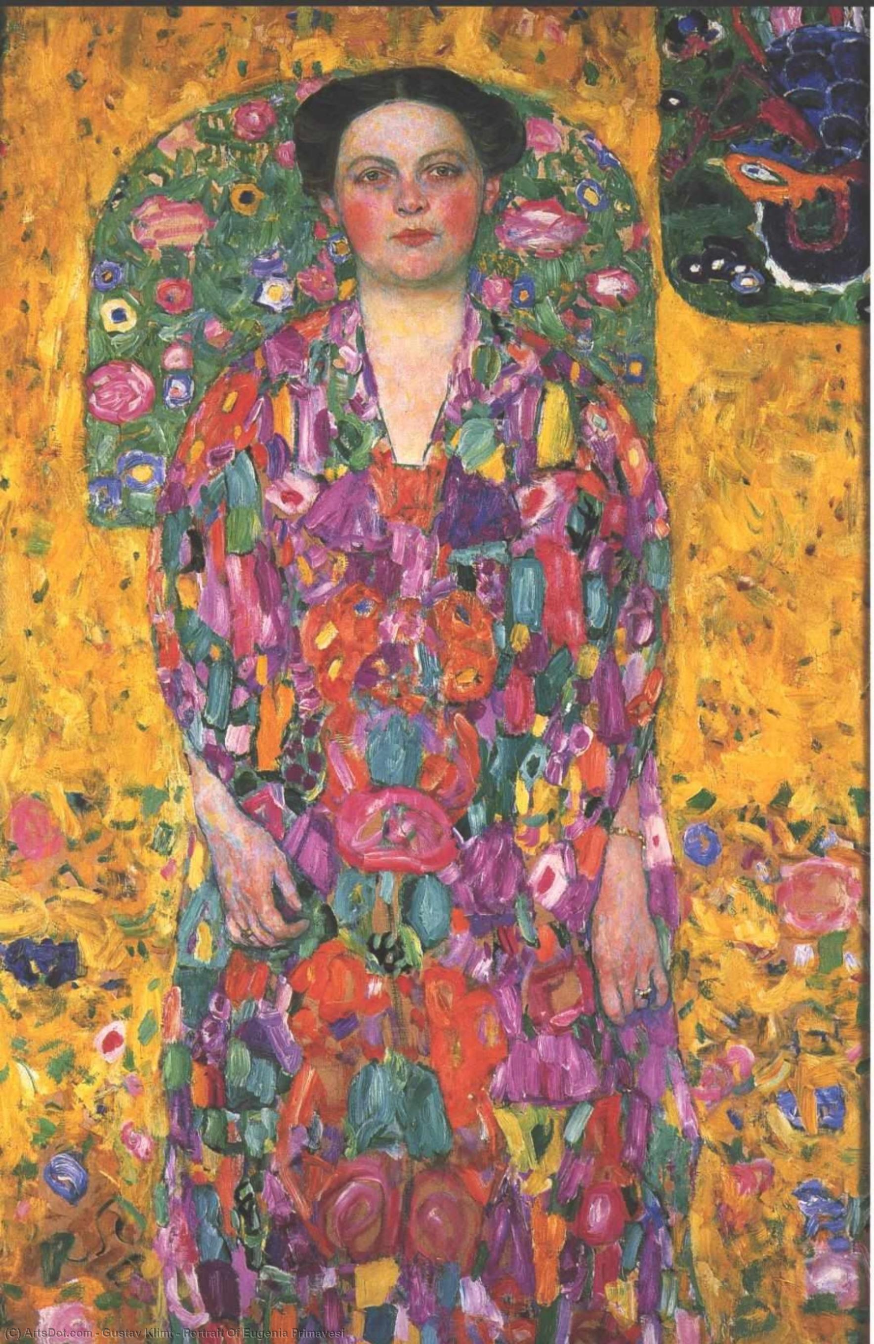 Wikioo.org - The Encyclopedia of Fine Arts - Painting, Artwork by Gustav Klimt - Portrait Of Eugenia Primavesi