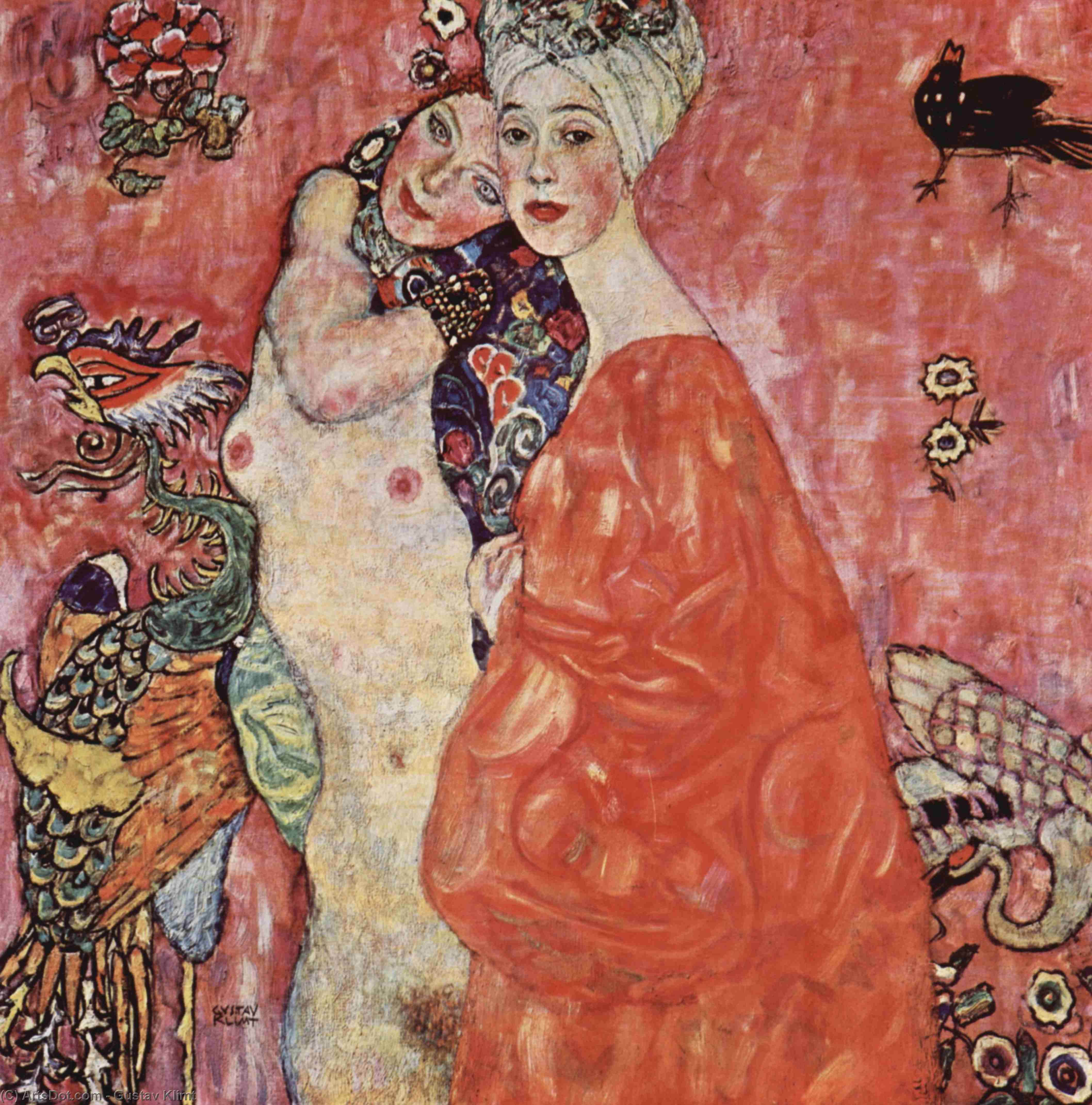 WikiOO.org - Encyclopedia of Fine Arts - Lukisan, Artwork Gustav Klimt - The Women Friends