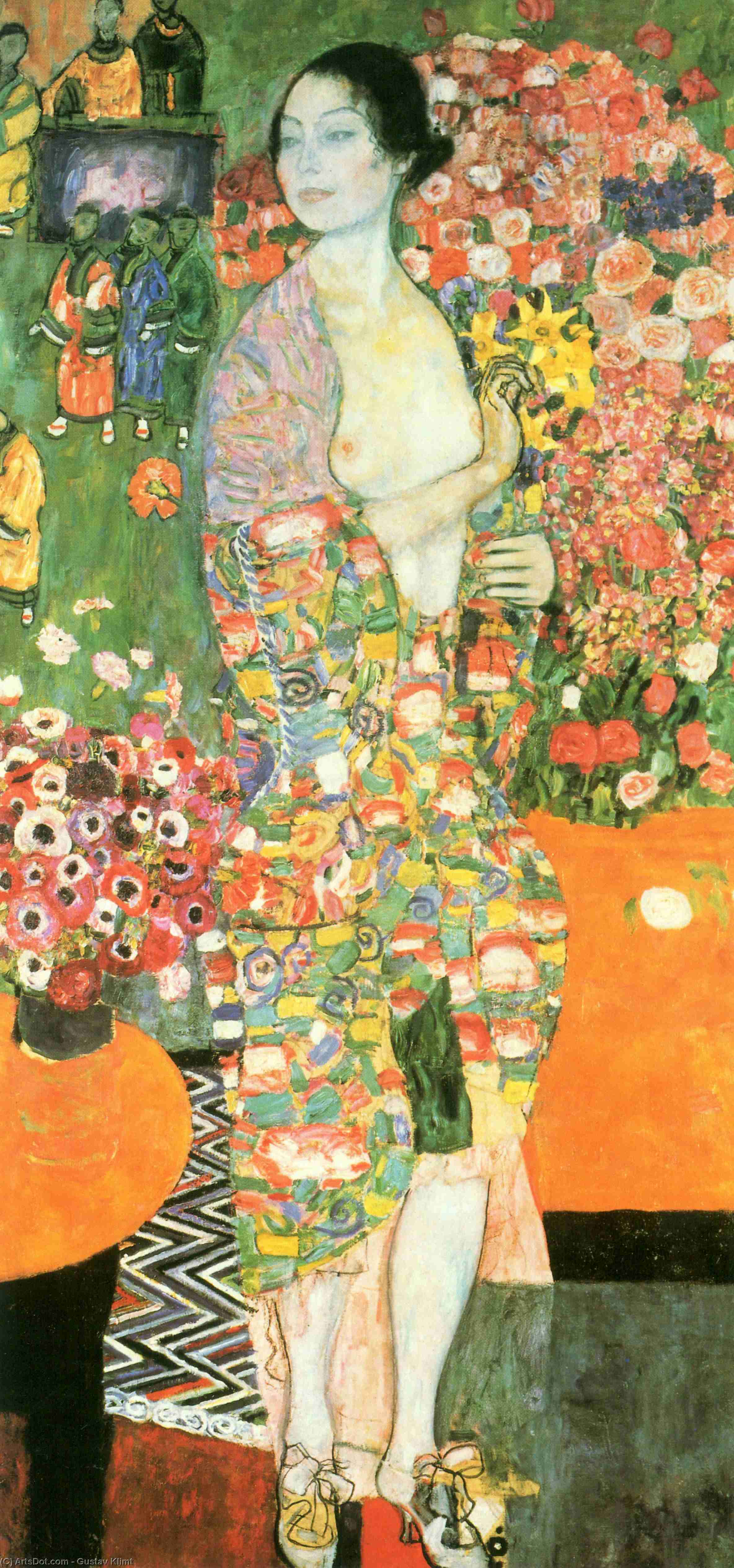 Wikioo.org - Bách khoa toàn thư về mỹ thuật - Vẽ tranh, Tác phẩm nghệ thuật Gustav Klimt - The dancer