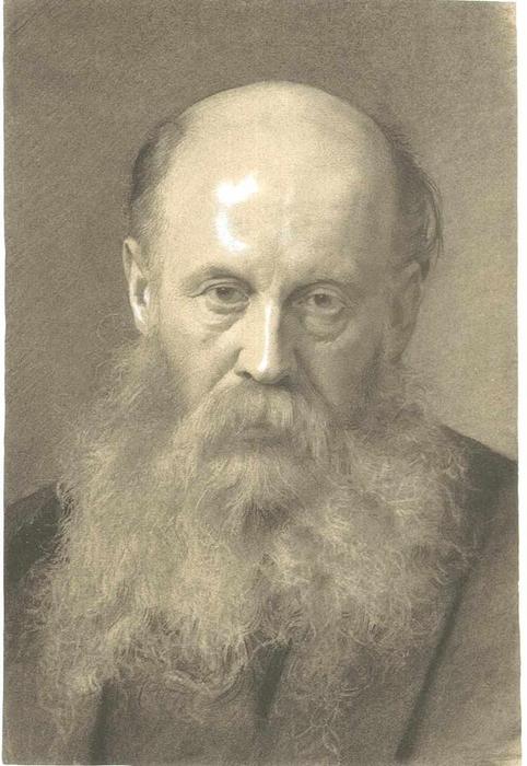 Wikoo.org - موسوعة الفنون الجميلة - اللوحة، العمل الفني Gustav Klimt - Portrait of a man with beard