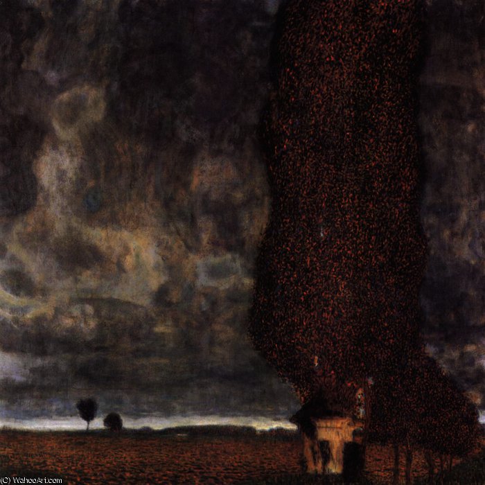 WikiOO.org - Encyclopedia of Fine Arts - Maleri, Artwork Gustav Klimt - The Big Poplar II