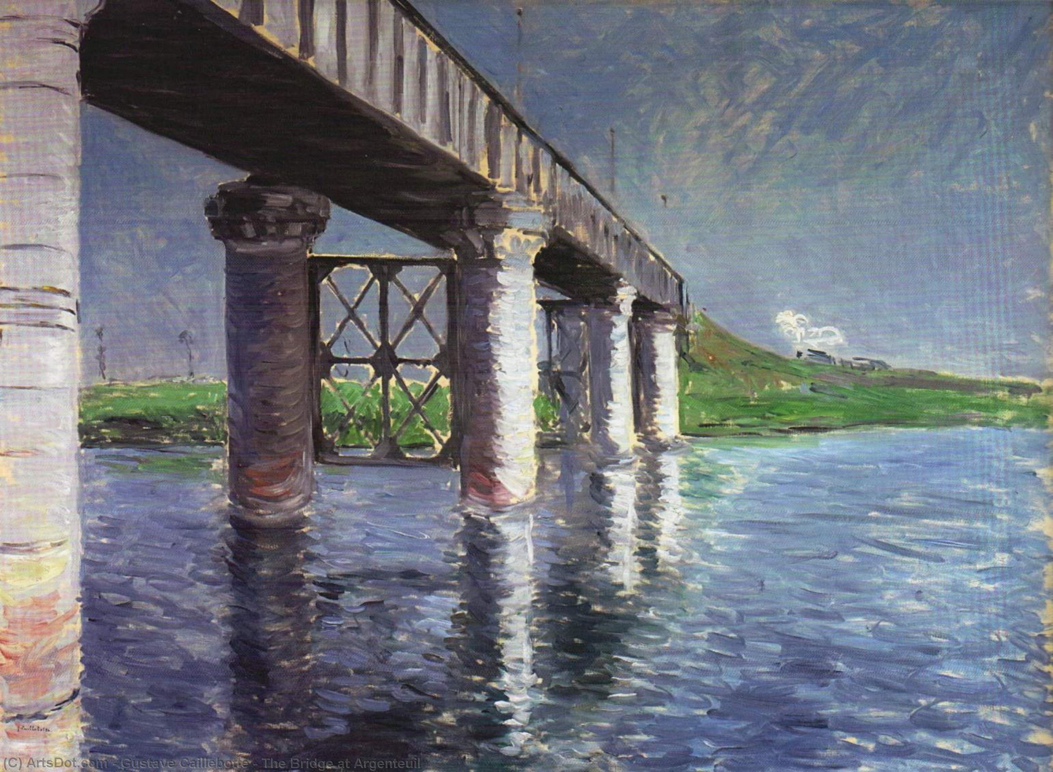 Wikioo.org – La Enciclopedia de las Bellas Artes - Pintura, Obras de arte de Gustave Caillebotte - el puente de los casos Argenteuil