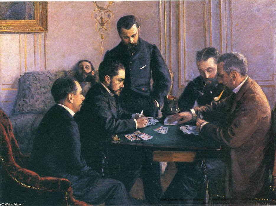 WikiOO.org - Enciklopedija likovnih umjetnosti - Slikarstvo, umjetnička djela Gustave Caillebotte - The Bezique Game