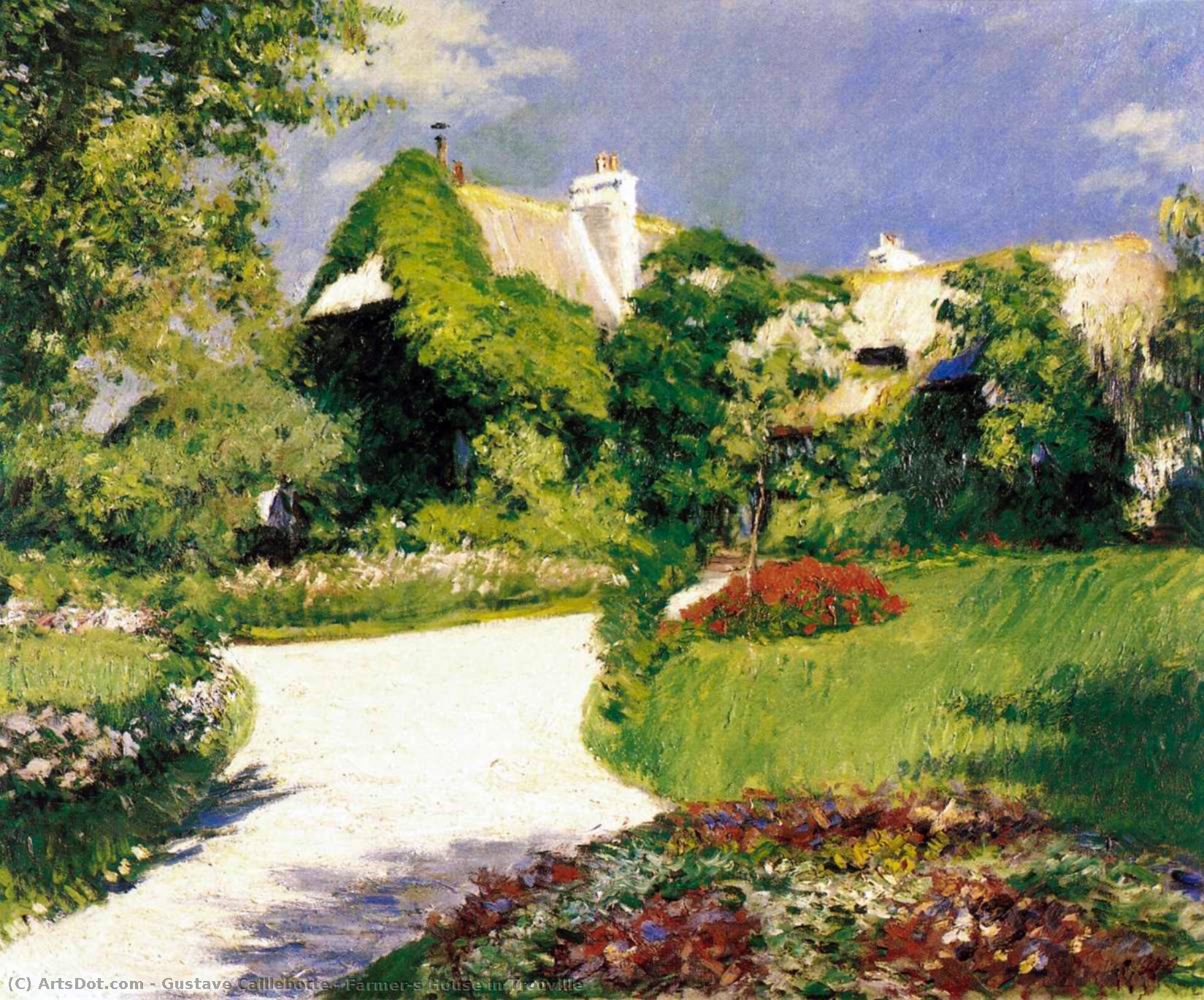 Wikioo.org - The Encyclopedia of Fine Arts - Painting, Artwork by Gustave Caillebotte - Farmer's House in Trouville