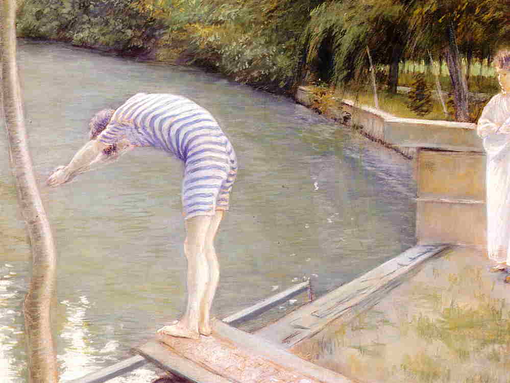 Wikioo.org - The Encyclopedia of Fine Arts - Painting, Artwork by Gustave Caillebotte - The Bather, or The Diver